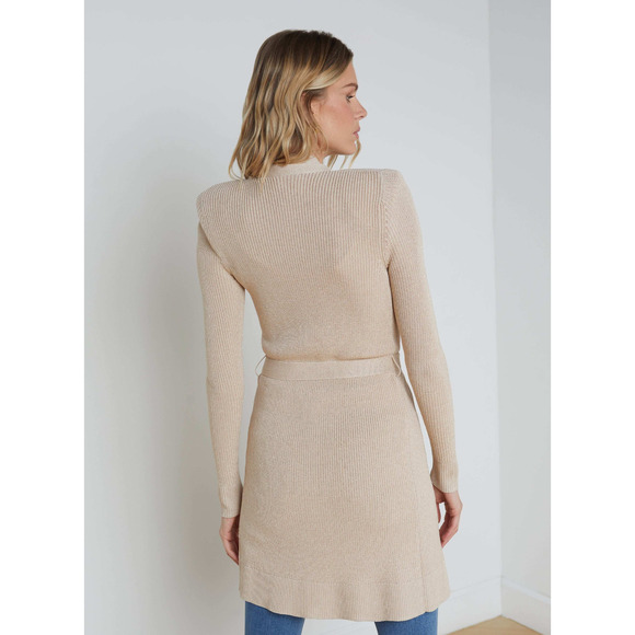 L'Agence Noe Double-Breasted Cardigan Pecan L - Picture 4 of 11